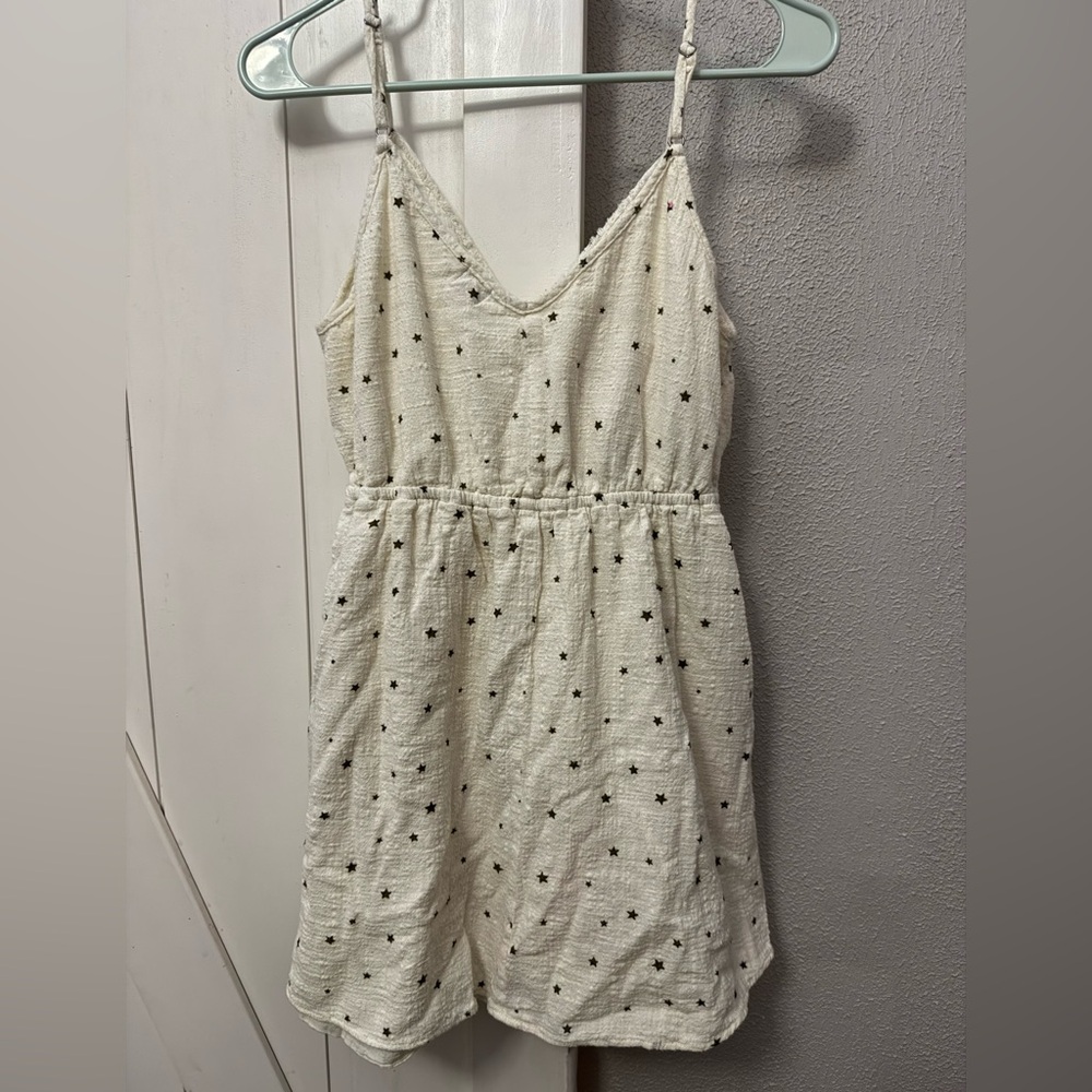 Cream Star-Patterned Flowy Tank Top - Picture 3 of 3